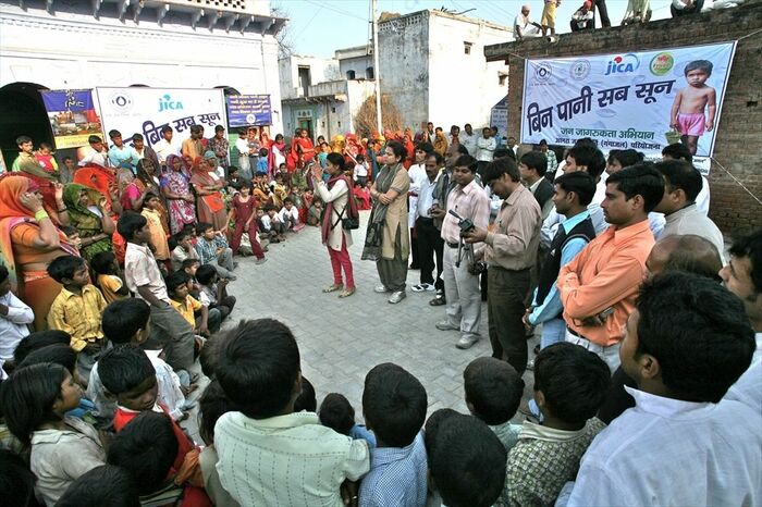 プロジェクトの一環で開催された水利用の啓蒙イベント