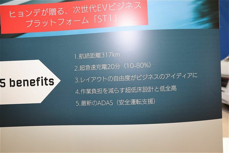ホワイトハウスが展示していたヒョンデの商用BEV「ST1」（写真：筆者撮影）