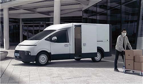 ホワイトハウスが展示していたヒョンデの商用BEV「ST1」（写真：ホワイトハウス）