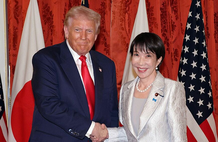 レアアース安定調達に向けた枠組みで合意したトランプ大統領と高市早苗首相（写真：時事）