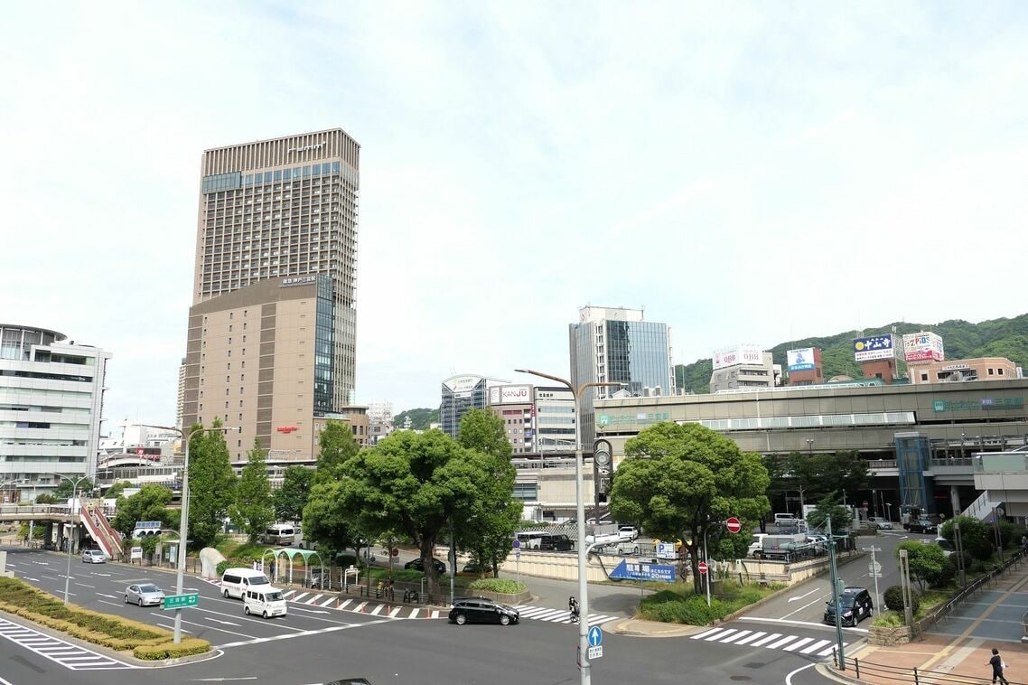 JR三ノ宮新駅ビルの建設予定地。かつて