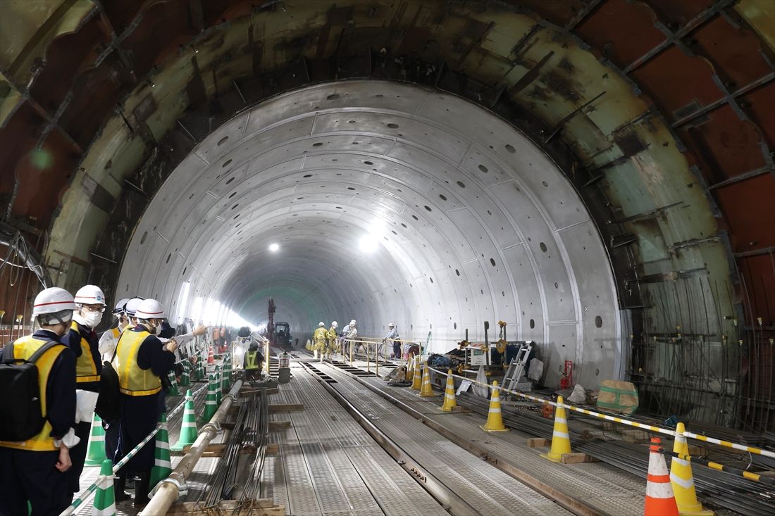建設中の相鉄・東急直通線トンネル＝2021年4月（撮影：尾形文繁）