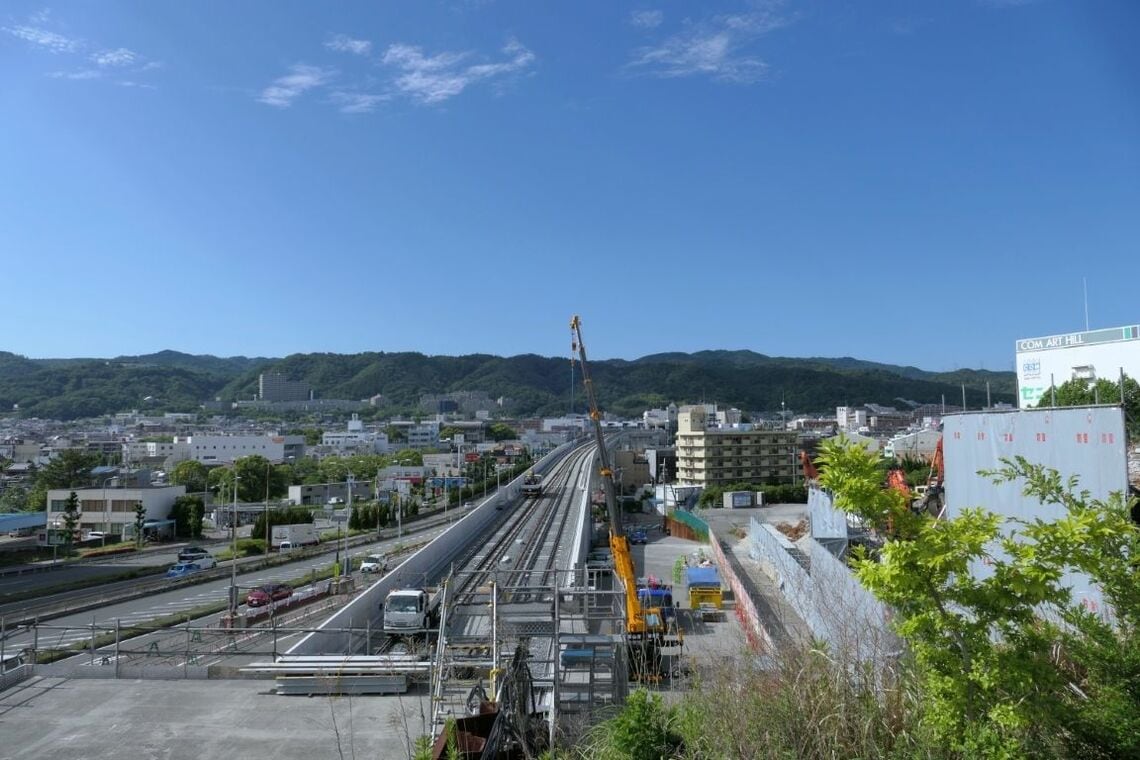 画面手前までがトンネル区間（記者撮影）