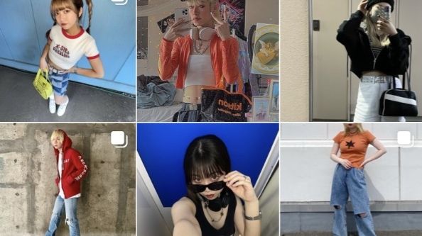 インスタグラムで「Y2Kファッション」と検索すると、さまざまな装いが（インスタグラムより）