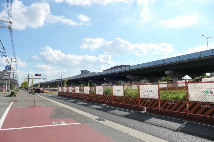 中環沿いの工事現場