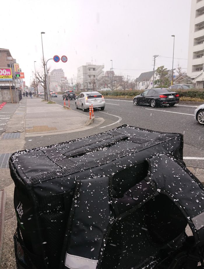 雪の日に走ったこともある（著者撮影） 