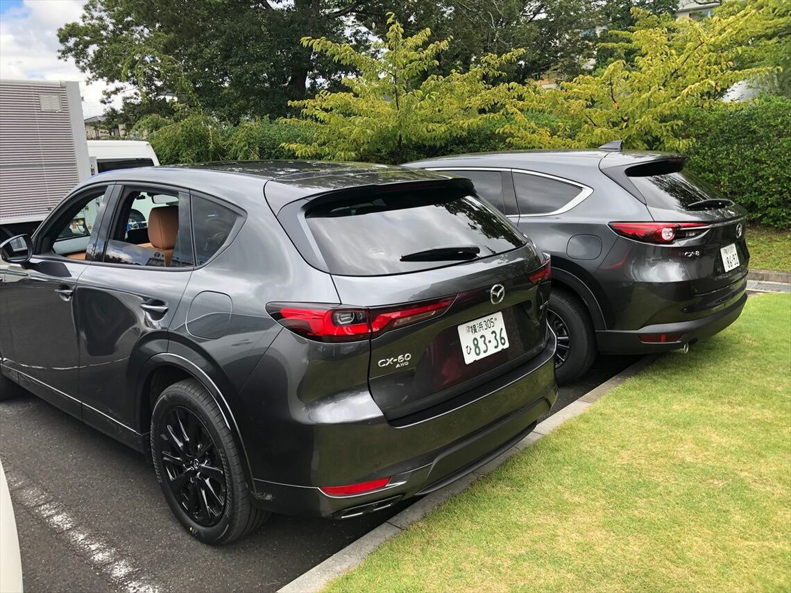 リアビューの雰囲気もCX-8と比べて大きく変わった。