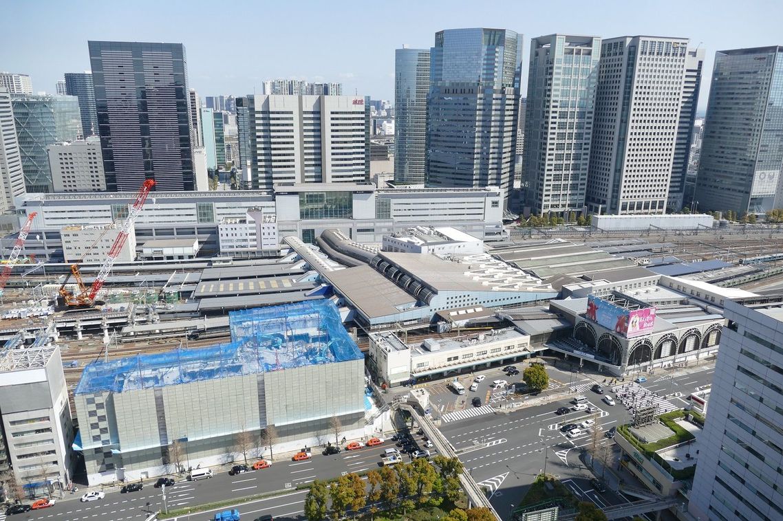 30階から見た品川駅側の眺め