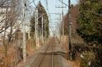 まっすぐ延びる線路。直線区間が多いのが