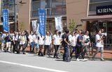 池袋東口周辺をデモ行進（記者撮影）