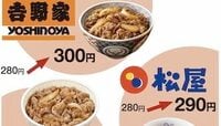 280円時代に終止符、牛丼価格で三つどもえ 勝つのは、値下げ組？値上げ組？