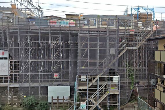 東武練馬駅 ホームドア工事 作業スペース