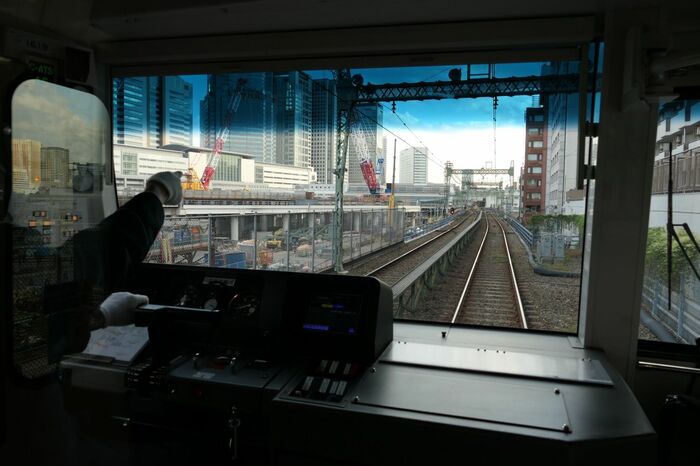 京急品川駅引き上げ線の前面展望