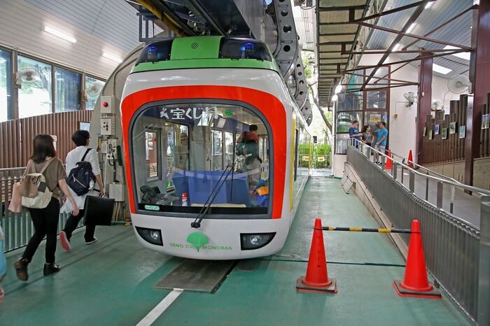 駅のホームは低く、車両をすぐ近くから見ることができた