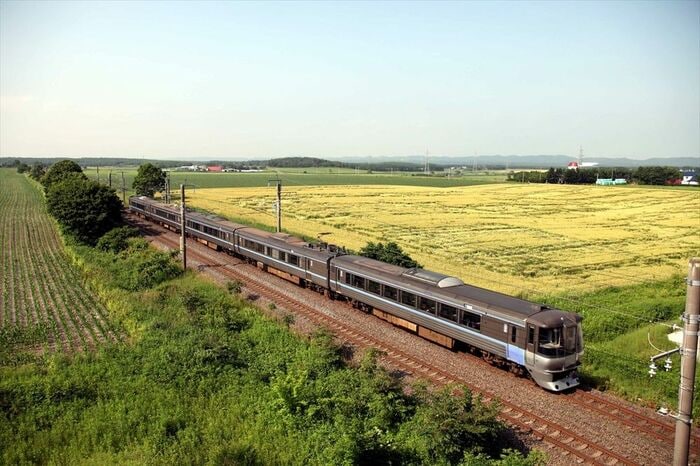 平原を疾走するJR北海道の785系