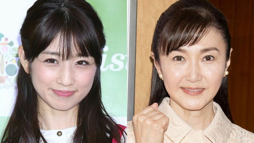 白百合女子大学に入学した小倉優子（左）と2005年に廃止となった恵泉女学園短期大学出身の生稲晃子（右）（写真：週刊女性PRIME編集部）