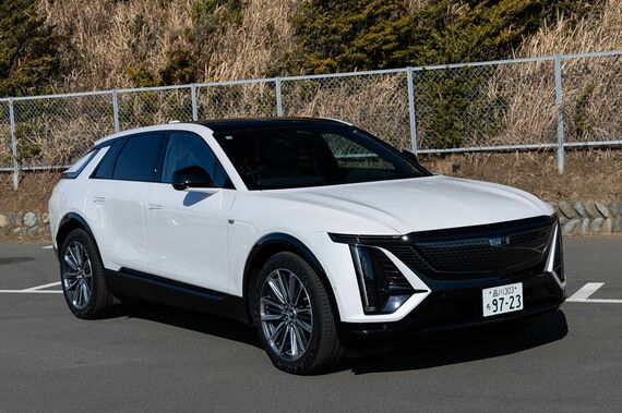 試乗したキャデラック「リリック スポーツ」。価格は1100万円