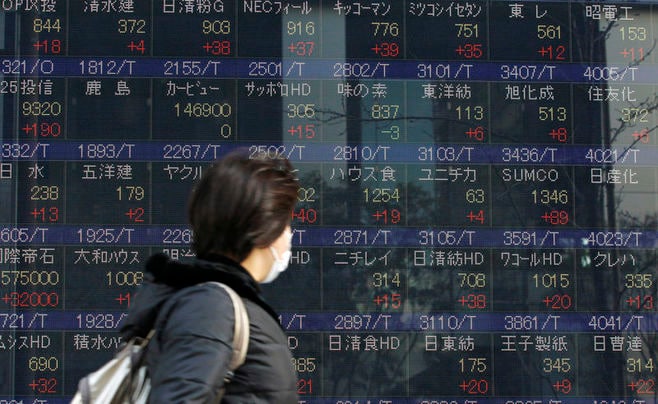 日経平均は3日ぶり反発､年度末で売買手控えも