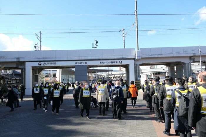 京都鉄道博物館の帰宅困難者対策訓練