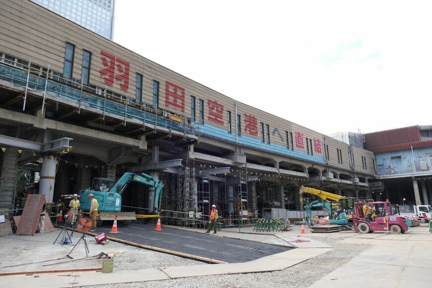京急品川駅の工事現場