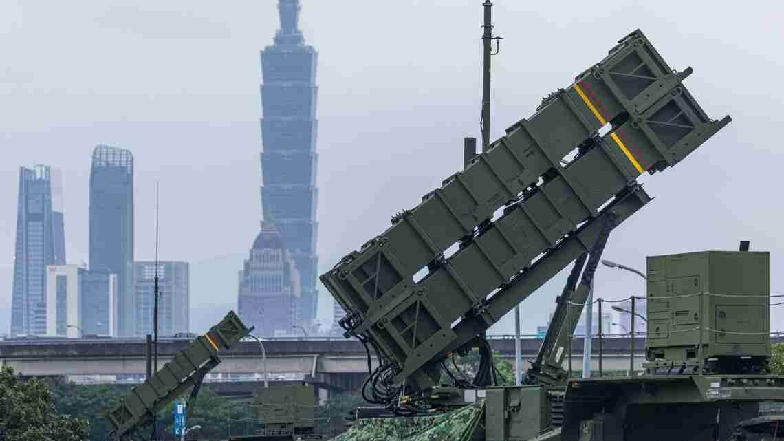台湾の軍事演習で展開されたミサイル防衛システム「パトリオット」