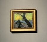 ゴッホは、農民画で知られるミレーの《種まく人》を早くから模写していた。この主題を自ら描くことは、彼にとって長年の大きな願いでもあったフィンセント・ファン・ゴッホ 《種まく人》 1888年11月、油彩・カンヴァス、32.5×40.3cm、ファン・ゴッホ美術館（アムステルダム）（フィンセント・ファン・ゴッホ財団） 出品：「ゴッホ展 家族がつないだ画家の夢」東京都美術館