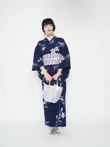 紺色の浴衣