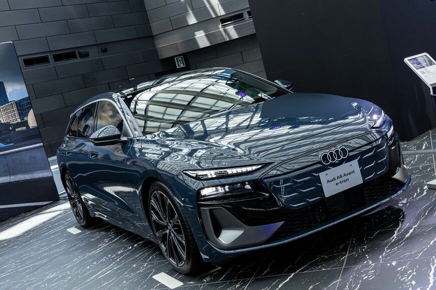 アウディ「A6 e-tron」シリーズおよび発表会の様子（写真：三木 宏章）