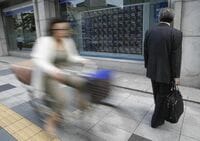 日経平均、3日続落で1万5500円割れ 1ドル107円台突入も重荷に　