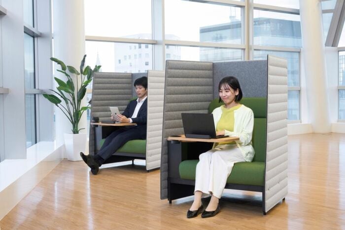 「こもれるオフィス」は、作業に集中しやすい