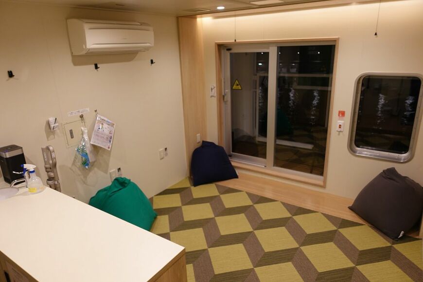 実際に「ふね泊」で宿泊できる「バルコニー個室」（筆者撮影） 