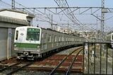 営団地下鉄（当時）千代田線6000系のCT車6100形にも新製当初はパンタグラフを搭載していた。このパンタグラフは後に撤去されている（筆者撮影）