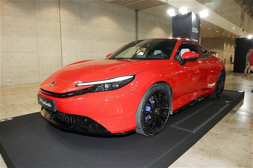 2025年秋発売予定のホンダ新型「プレリュード」（筆者撮影）