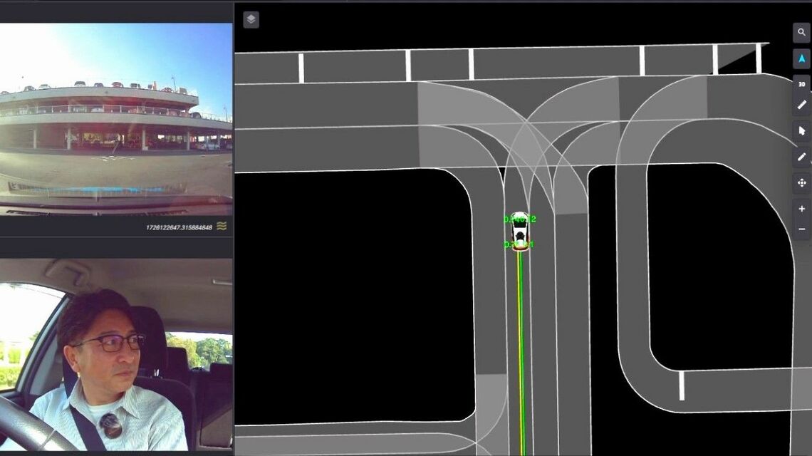 車内外のカメラ、LiDARからの情報を合わせた確認データがドライバーに提供される。ここには減点された箇所も記録されるので、それをもとに重点的に反復することも可能