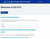 居所情報に関するデジタルフォーマット・ウェブサイトのトップページ（画像：EU Digital Passenger Locator Formより）