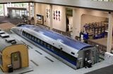 京都鉄道博物館に展示されている500系。断面が円形なのがよくわかる（記者撮影）