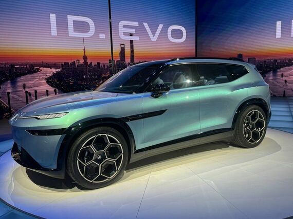 フォルクスワーゲン・アンフイの「ID.EVO」は若いターゲットに向けたBEVのコンセプトモデル(筆者撮影)