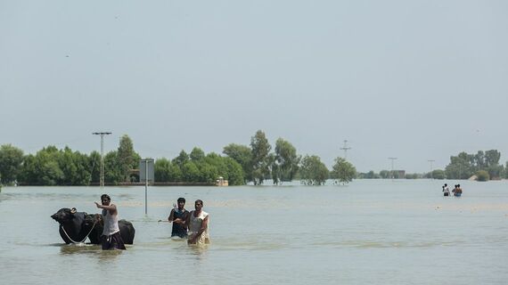 パキスタンの洪水の様子