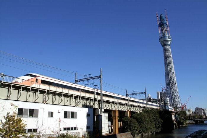 高さ500mを超えた東京スカイツリーを