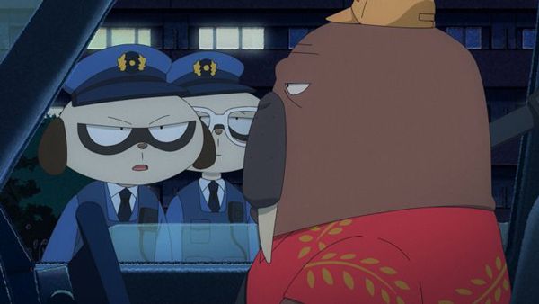 タクシードライバーを憎む警官の大門兄弟（ミーアキャット）、声優はミキの昴生と亜生（©P.I.C.S. / 映画小戸川交通パートナーズ 配給：アスミック・エース）