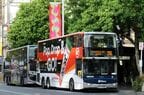 オークランドのダブルデッカー路線バスは眺めを楽しむのに