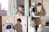 日頃は在宅勤務がメインなので、自宅では検証用の『Pepper』はじめ、3台のロボットが同居中。「『Pepper』のセンサーが作動しないよう自分との距離を90㎝以上あけないといけないのがネック」とのこと（写真：エンジニアtype編集部）