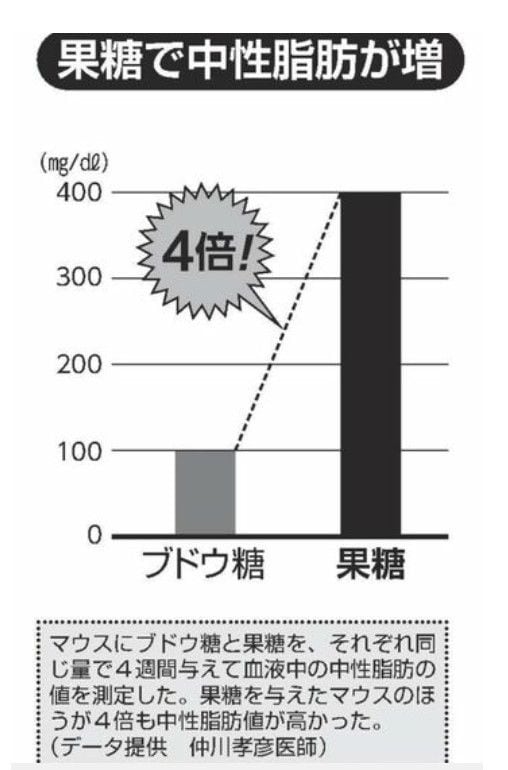 果糖で中性脂肪が増える？