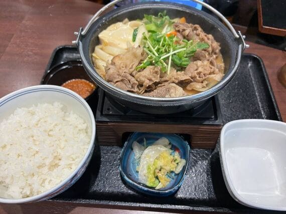 「とんこつ醤油牛鍋膳」
