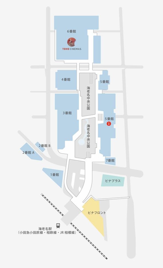 「ビナウォーク」の全体マップ