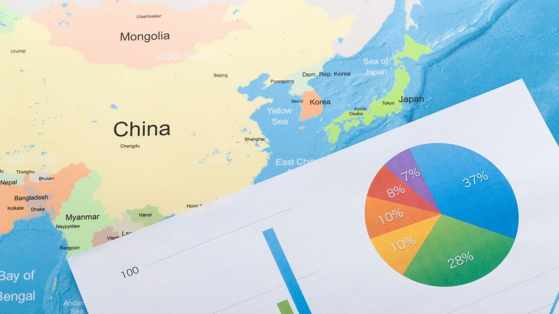中国と日本の地図