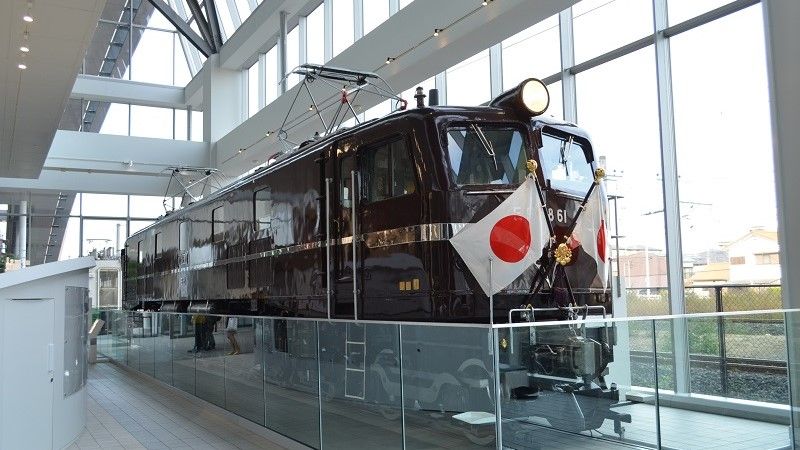 鉄道博物館で展示がはじまったEF58形61号機（筆者撮影）