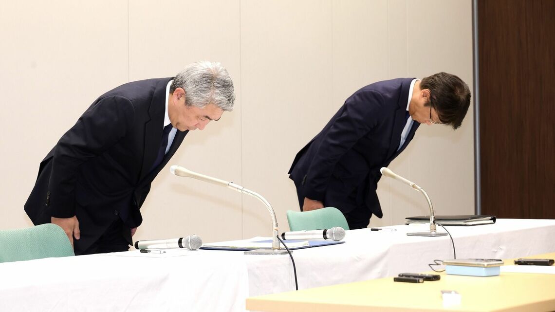5月1日にお詫び会見を行った三井住友信託銀行の大山一也社長