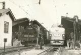 大阪駅でC57と並ぶ初の電車特急「こだま」。1957年に登場した（撮影：南正時）