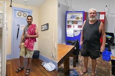ルームメイトのインド人と年輩のひとり旅ドイツ人